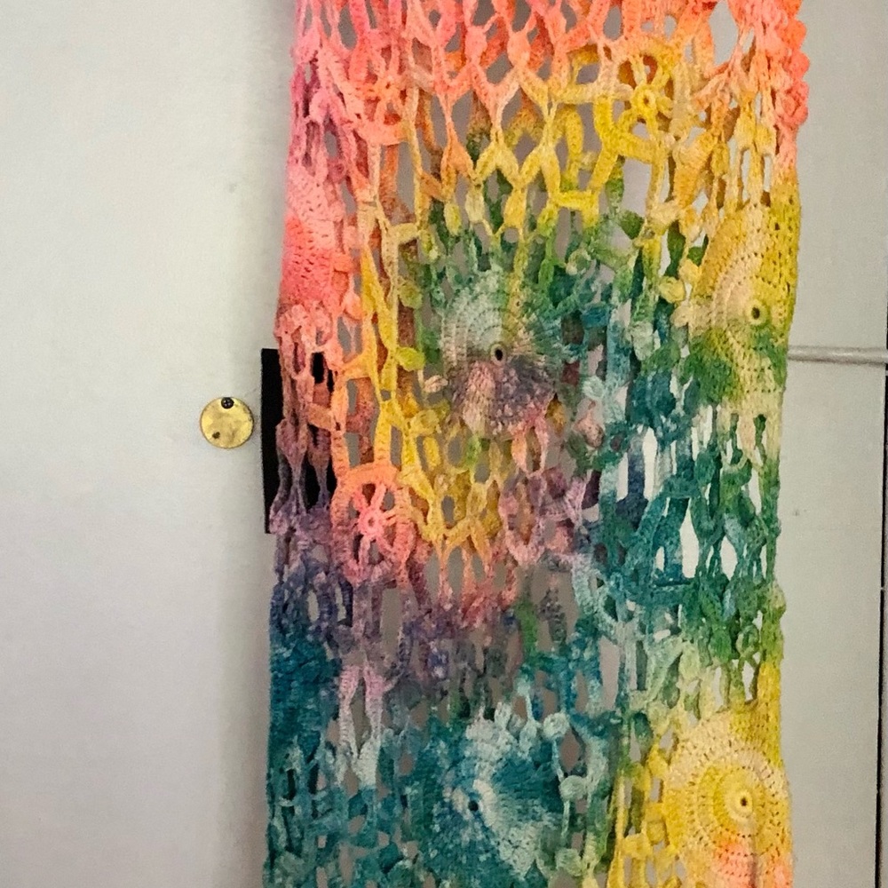 UNIF CROCHET TIE DYE COVER UP NWT $105 - Picture 3 of 9